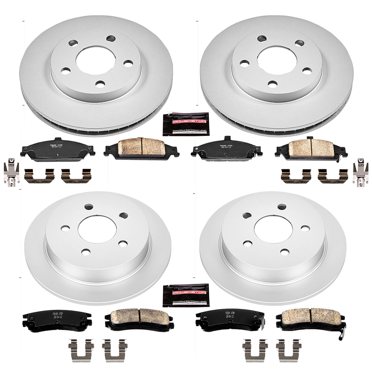 Power Stop - CRK1552 - Front and Rear - Disc Brake Pad and Rotor Kit