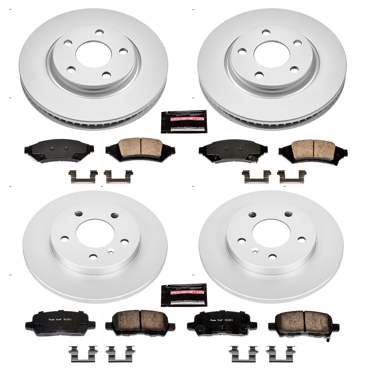 Power Stop - CRK1587 - Front and Rear - Disc Brake Pad and Rotor Kit