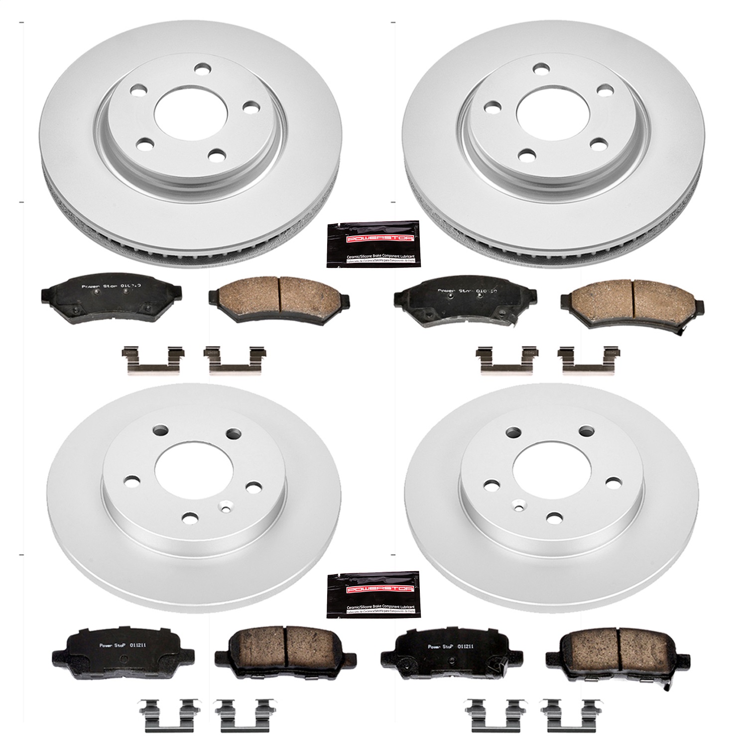 Power Stop - CRK1589 - Front and Rear - Disc Brake Pad and Rotor Kit