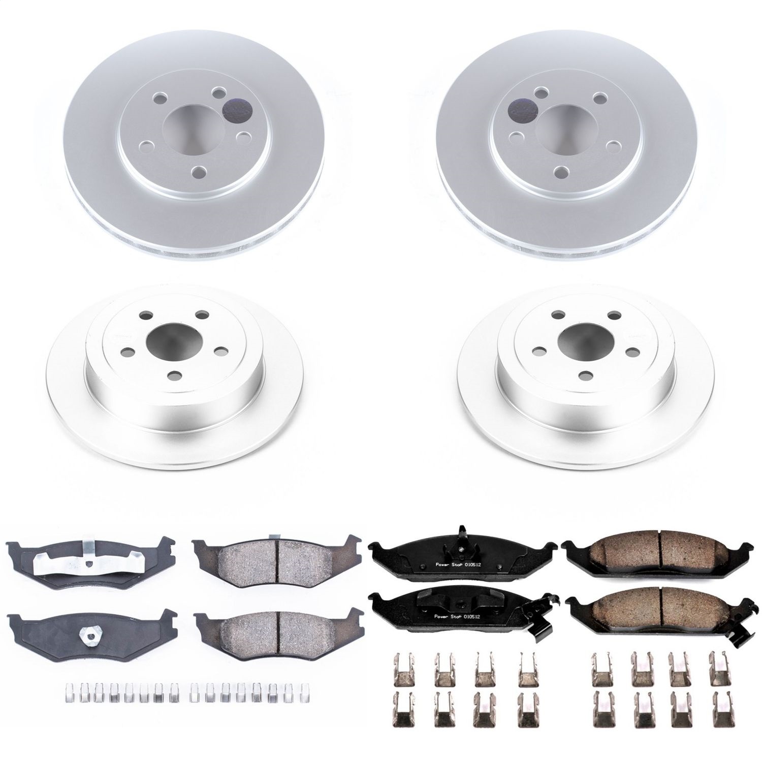 Power Stop - CRK1677 - Front and Rear - Disc Brake Pad and Rotor Kit
