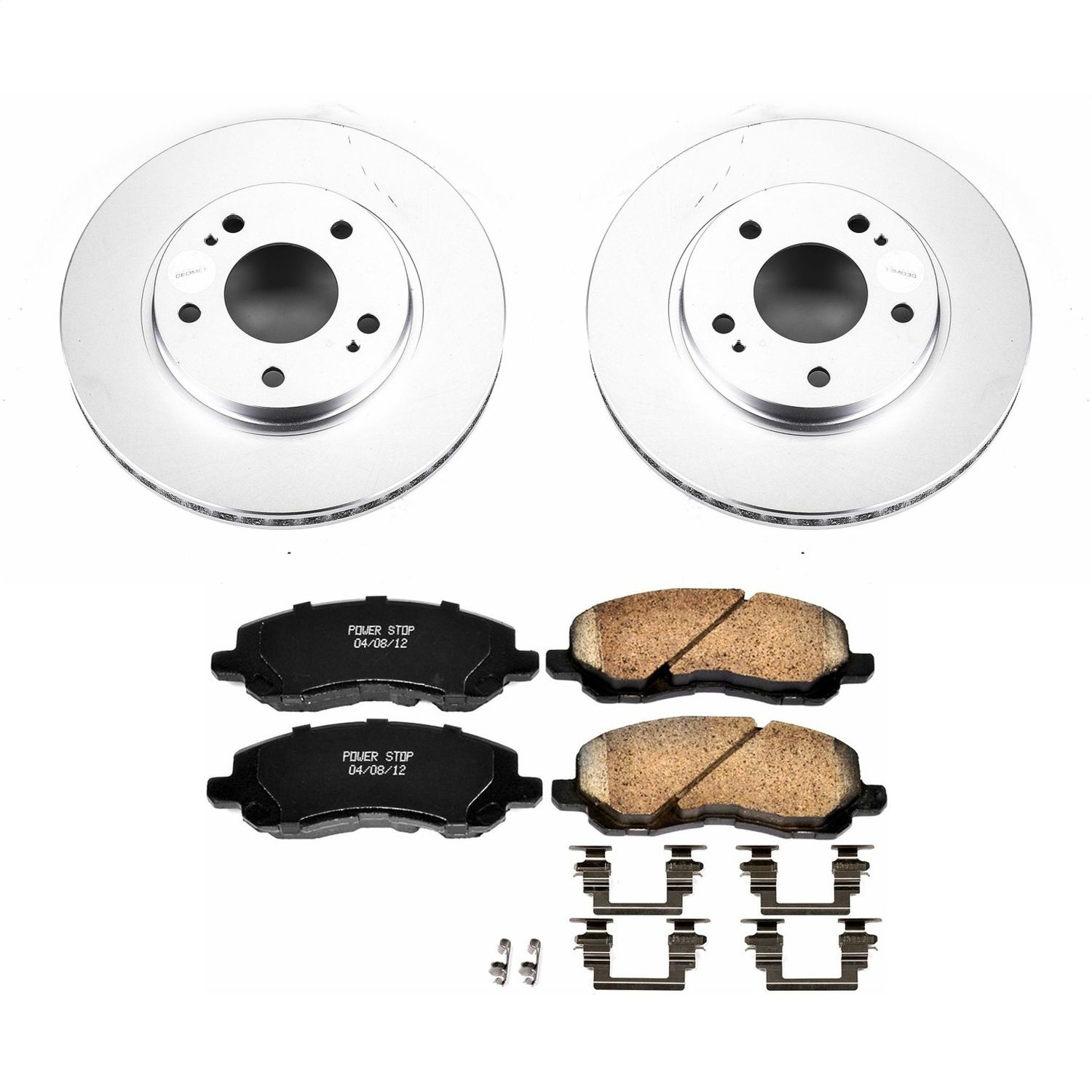 Power Stop - CRK1678 - Front - Disc Brake Pad and Rotor Kit