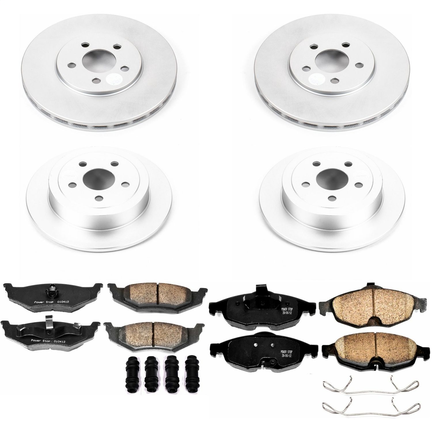 Power Stop - CRK1685 - Front and Rear - Disc Brake Pad and Rotor Kit