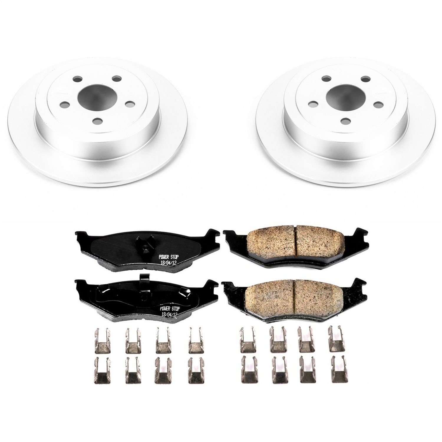 Power Stop - CRK1687 - Rear - Disc Brake Pad and Rotor Kit