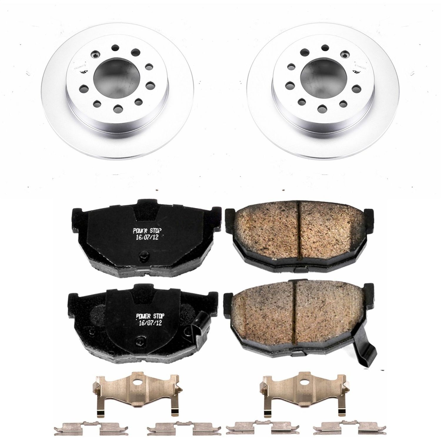 Power Stop - CRK170 - Rear - Disc Brake Pad and Rotor Kit