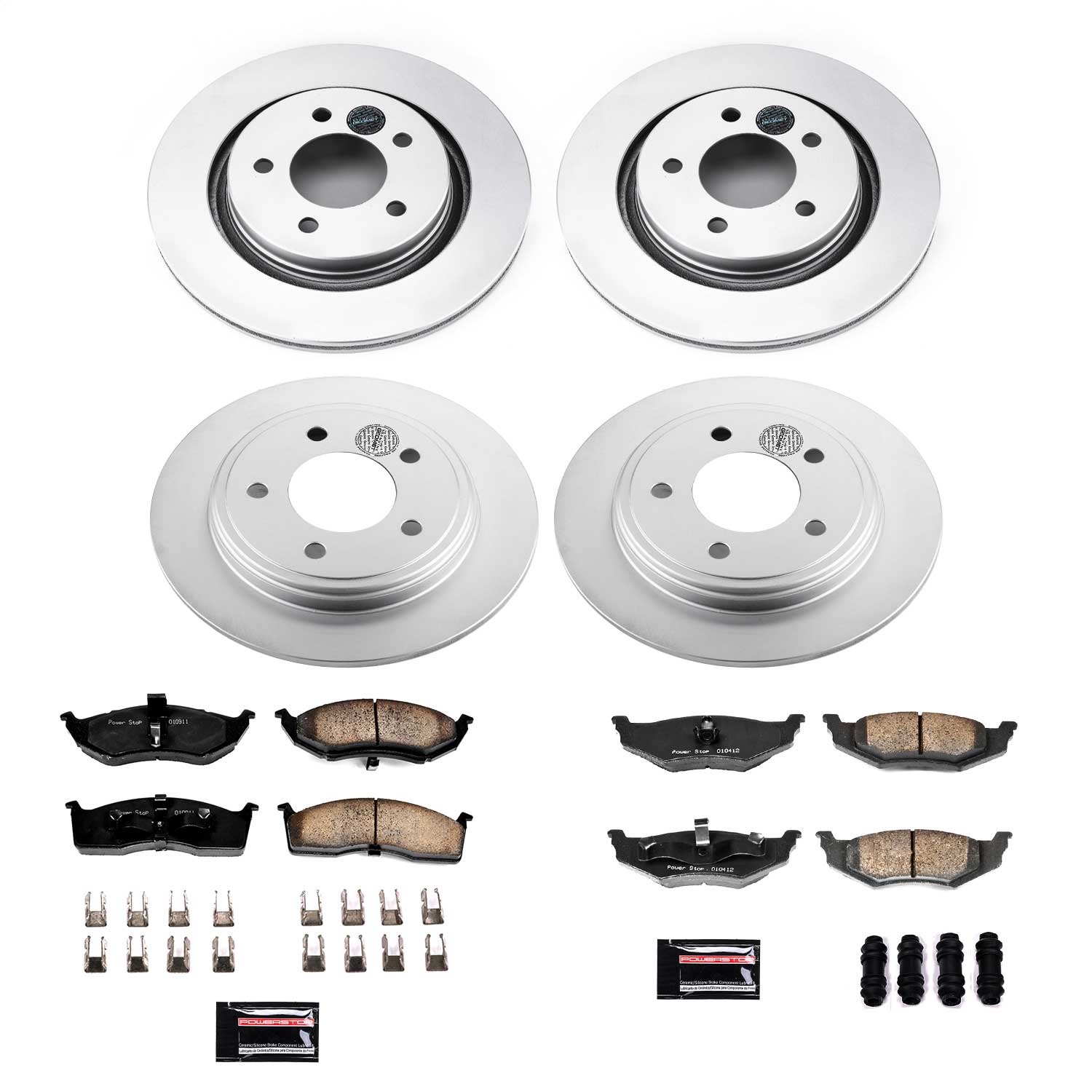 Power Stop - CRK1701 - Front and Rear - Disc Brake Pad and Rotor Kit