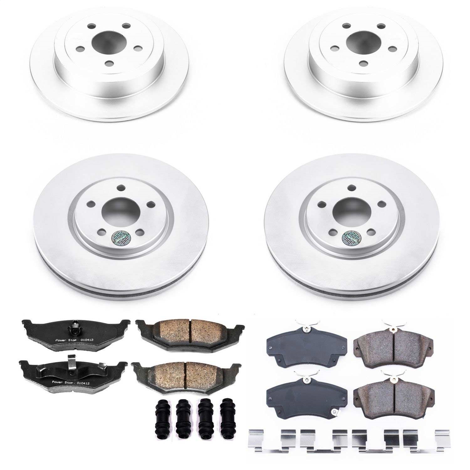 Power Stop - CRK1707 - Front and Rear - Disc Brake Pad and Rotor Kit