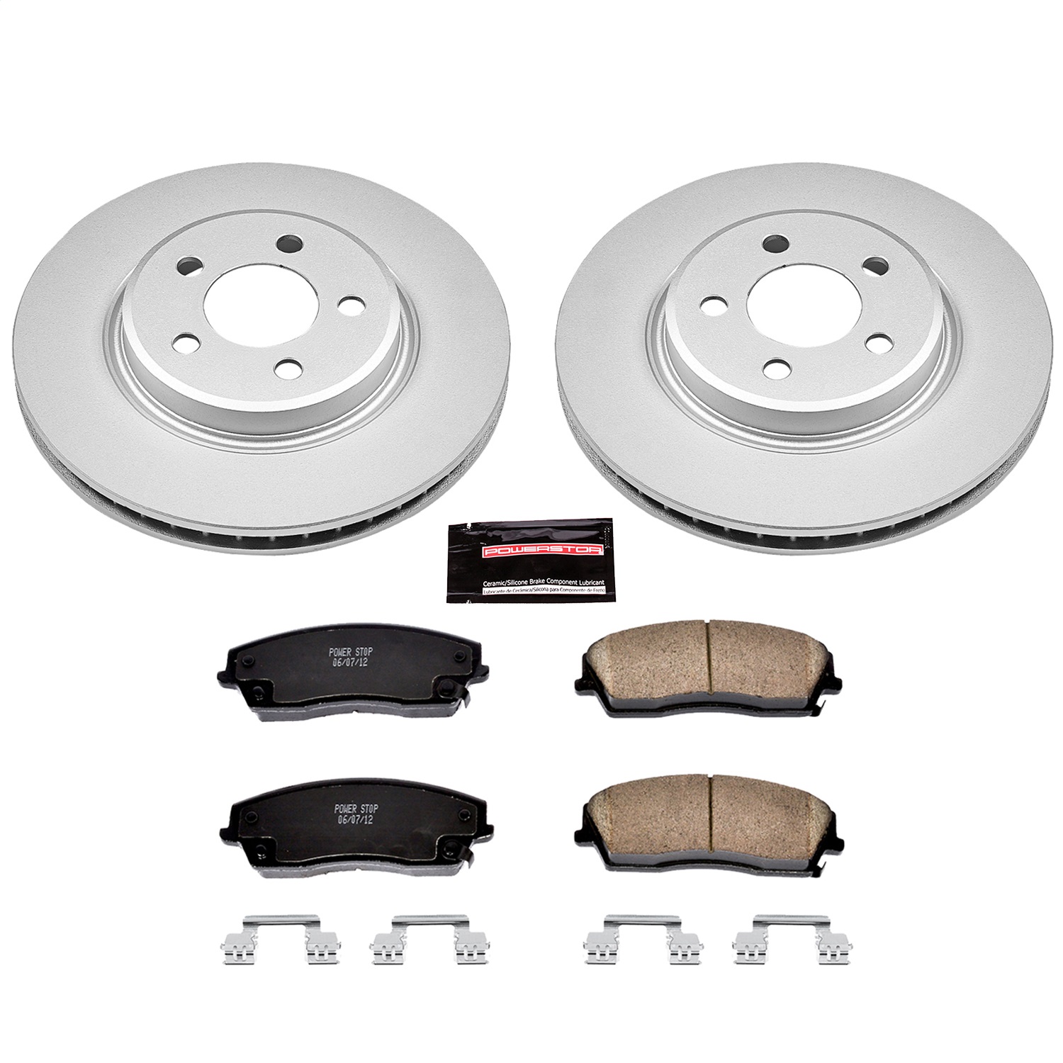 Power Stop - CRK1714 - Front - Disc Brake Pad and Rotor Kit
