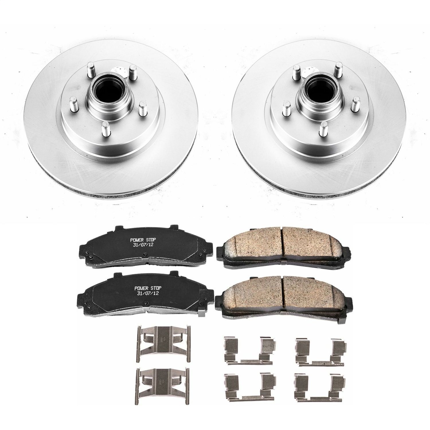 Power Stop - CRK1854 - Front - Disc Brake Pad and Rotor Kit