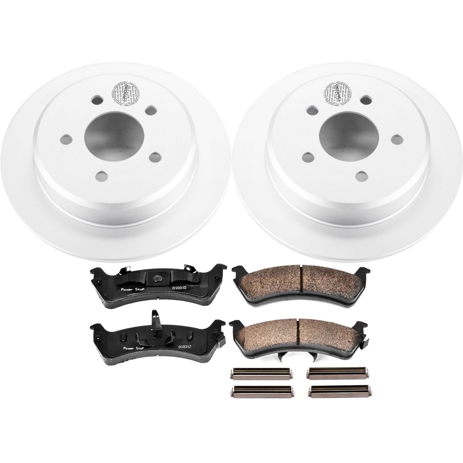 Power Stop - CRK1858 - Rear - Disc Brake Pad and Rotor Kit