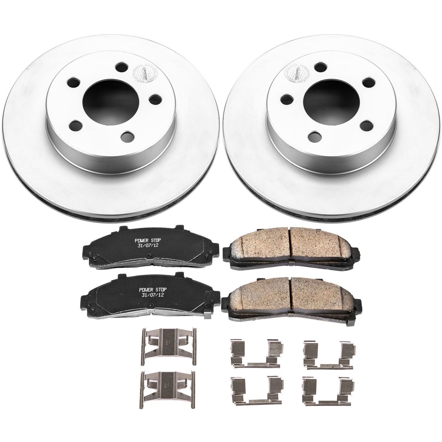 Power Stop - CRK1860 - Front - Disc Brake Pad and Rotor Kit