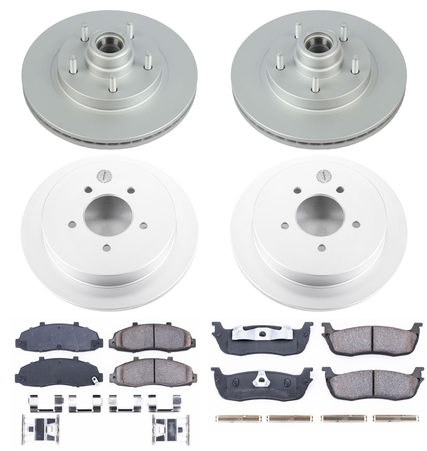 Power Stop - CRK1864 - Front and Rear - Disc Brake Pad and Rotor Kit