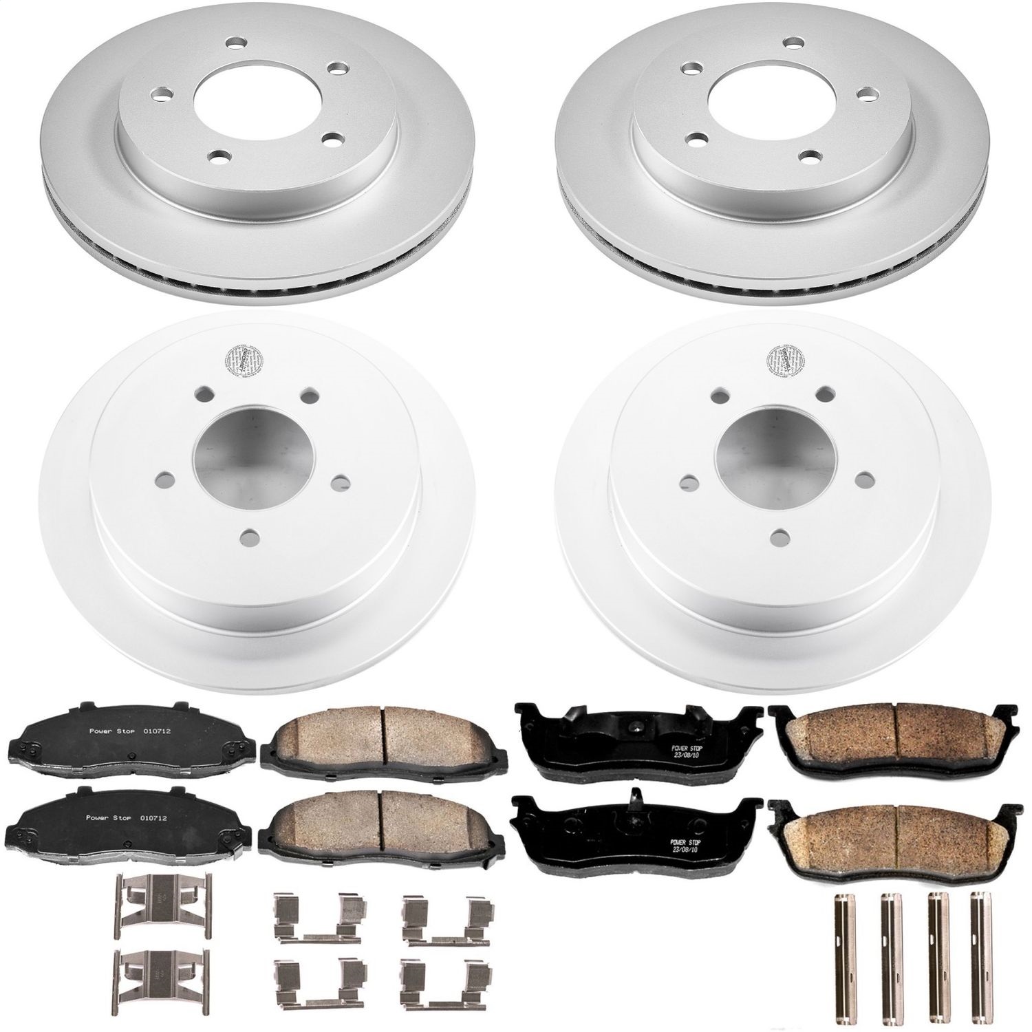 Power Stop - CRK1867 - Front and Rear - Disc Brake Pad and Rotor Kit