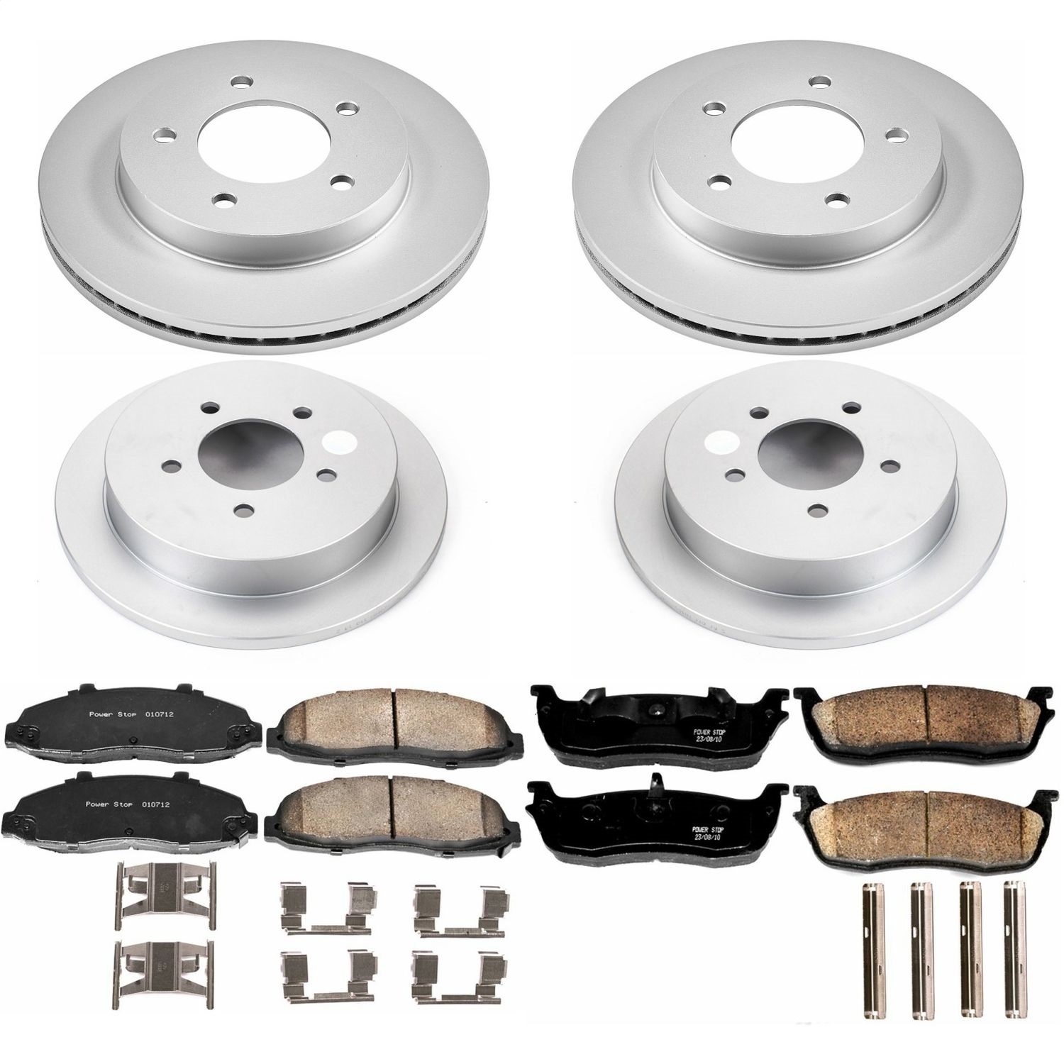 Power Stop - CRK1868 - Front and Rear - Disc Brake Pad and Rotor Kit