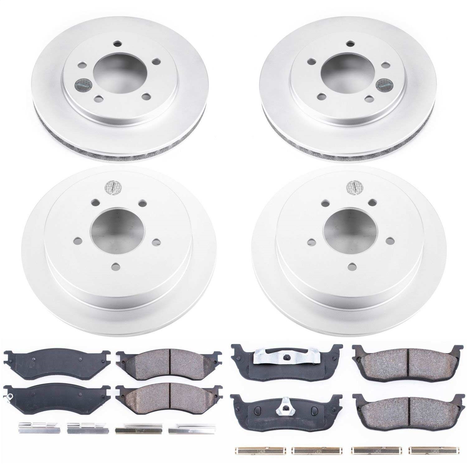Power Stop - CRK1870 - Front and Rear - Disc Brake Pad and Rotor Kit