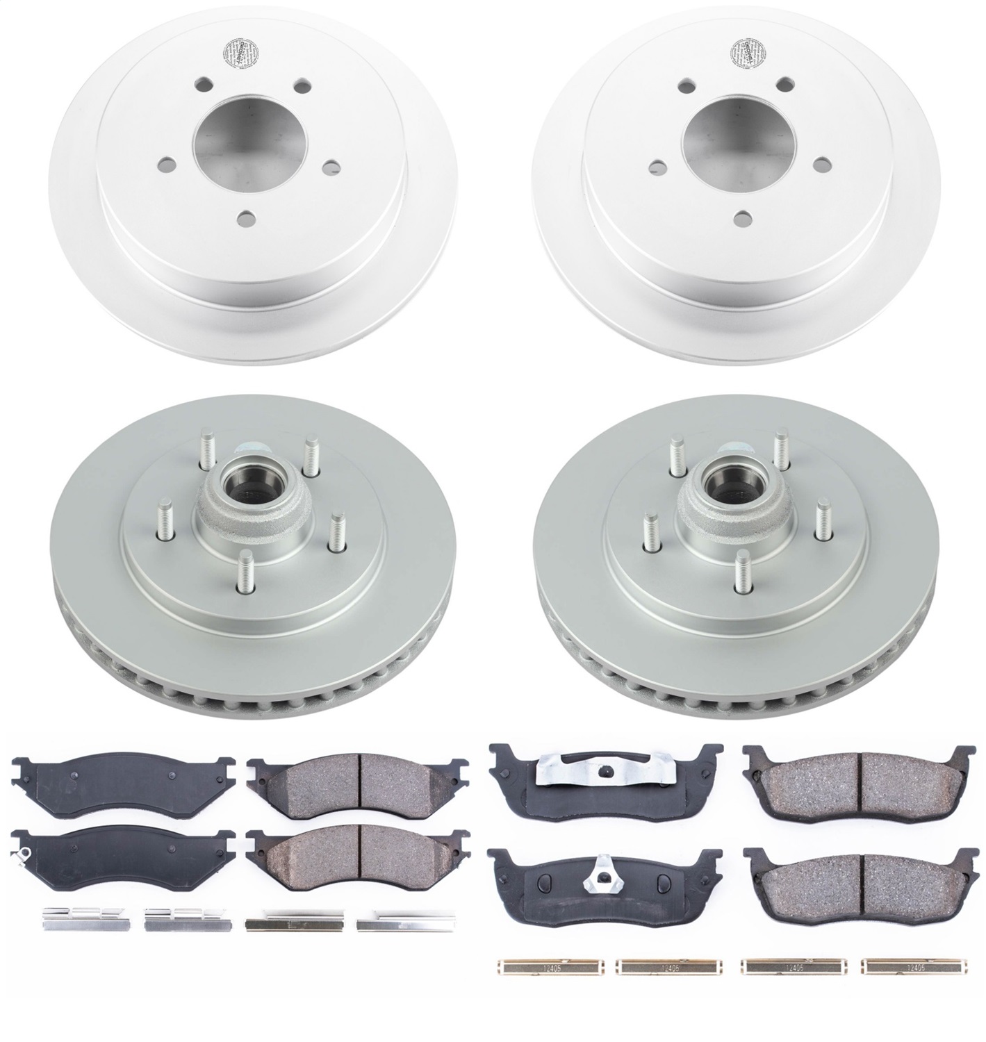 Power Stop - CRK1880 - Front and Rear - Disc Brake Pad and Rotor Kit
