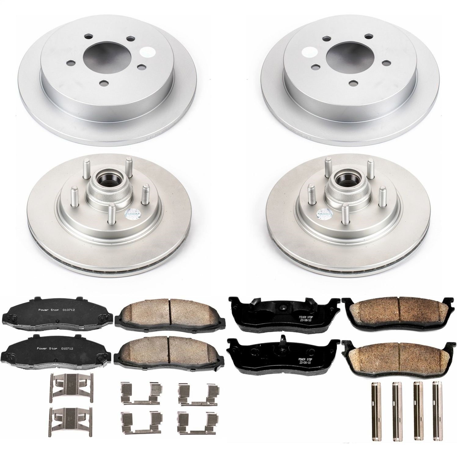 Power Stop - CRK1915 - Front and Rear - Disc Brake Pad and Rotor Kit