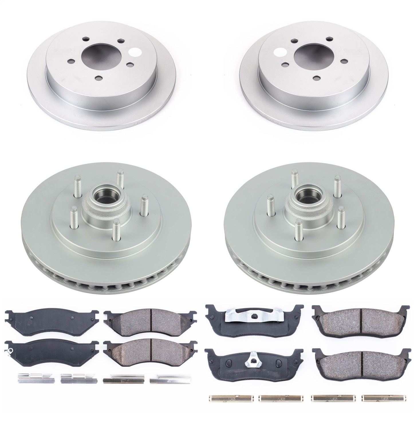 Power Stop - CRK1919 - Front and Rear - Disc Brake Pad and Rotor Kit