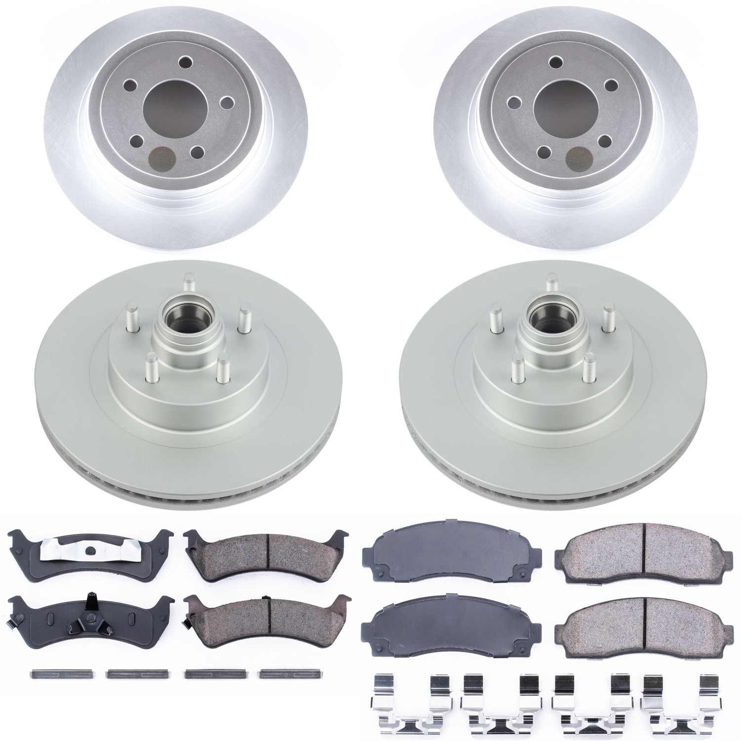 Power Stop - CRK1921 - Front and Rear - Disc Brake Pad and Rotor Kit