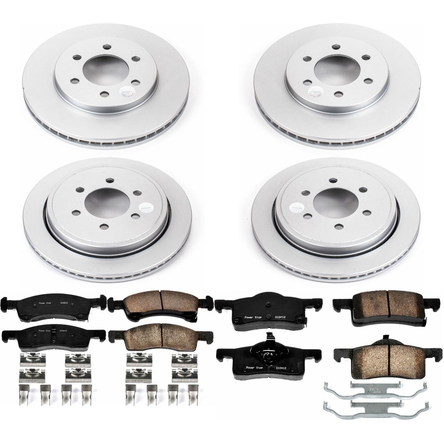 Power Stop - CRK1934 - Front and Rear - Disc Brake Pad and Rotor Kit