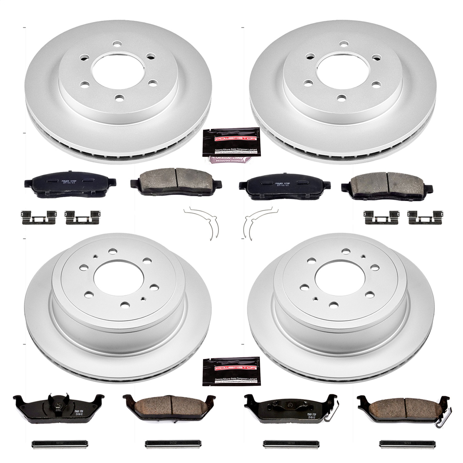 Power Stop - CRK1944 - Front and Rear - Disc Brake Pad and Rotor Kit