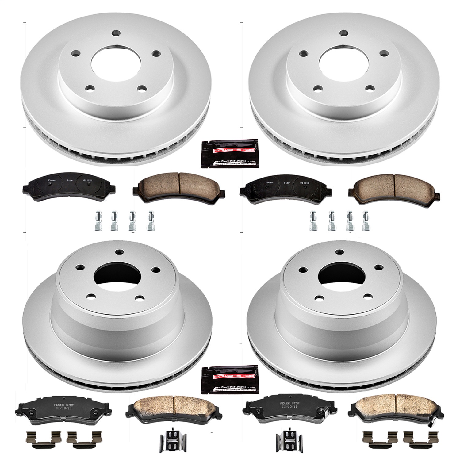 Power Stop - CRK2005 - Front and Rear - Disc Brake Pad and Rotor Kit