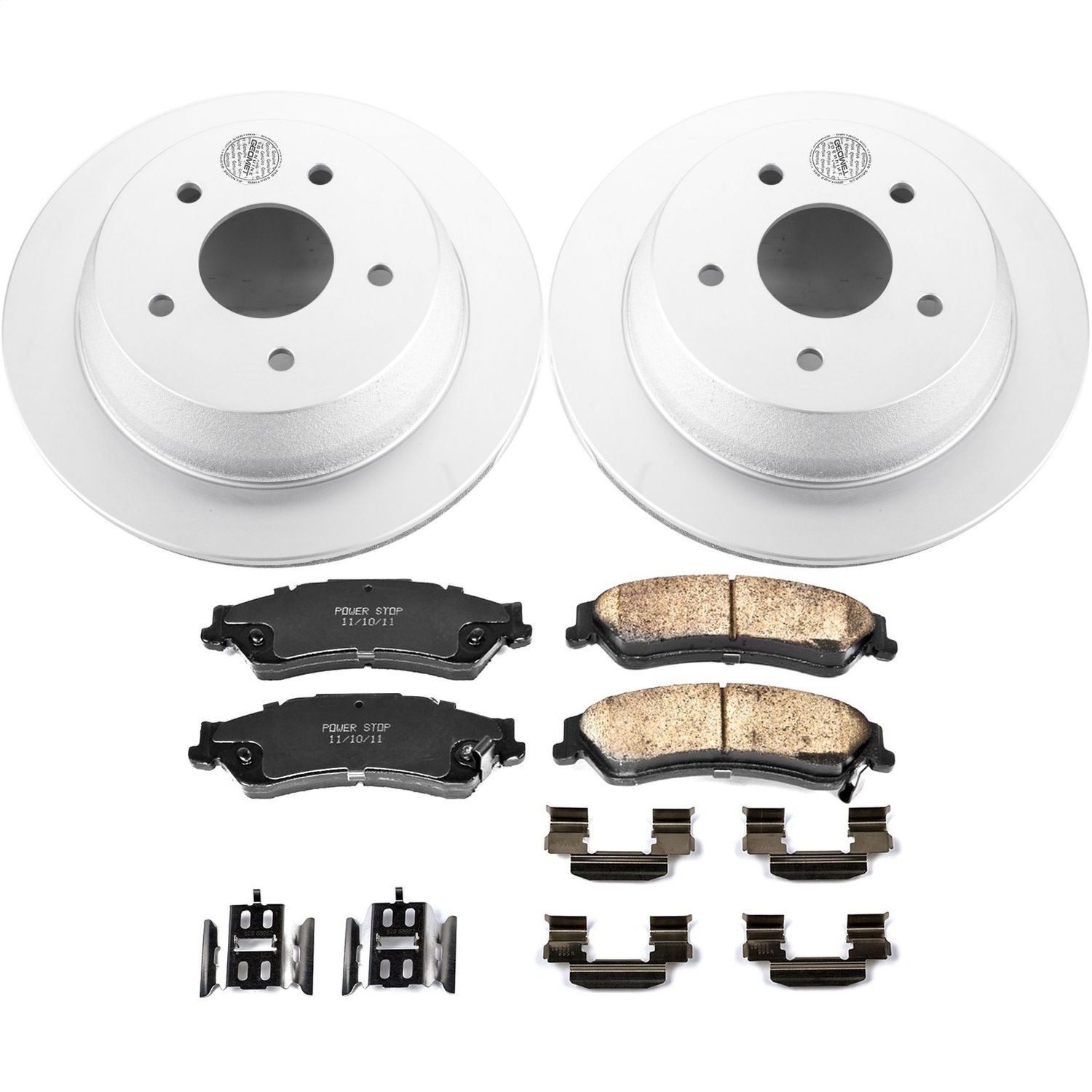 Power Stop - CRK2008 - Rear - Disc Brake Pad and Rotor Kit