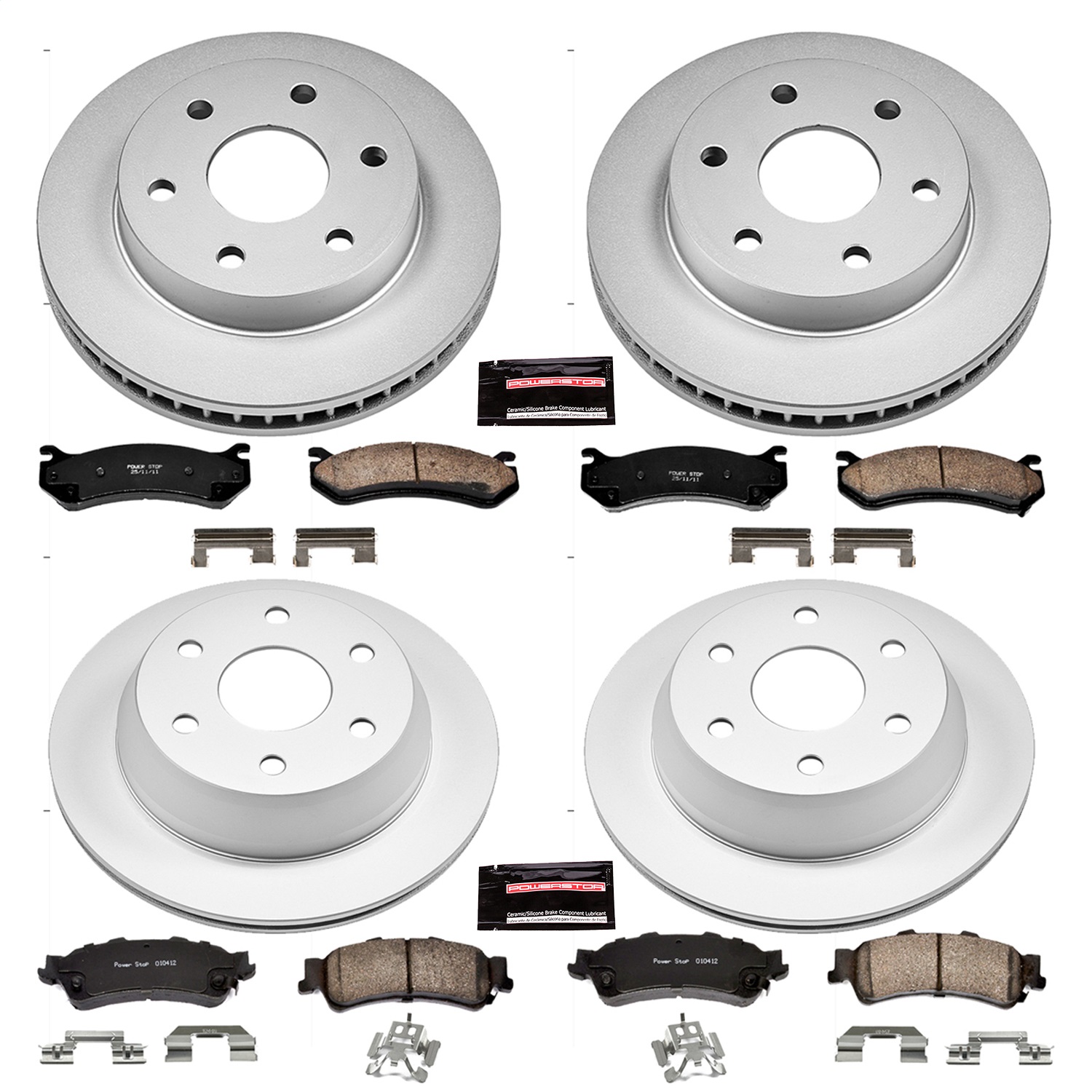 Power Stop - CRK2010 - Front and Rear - Disc Brake Pad and Rotor Kit