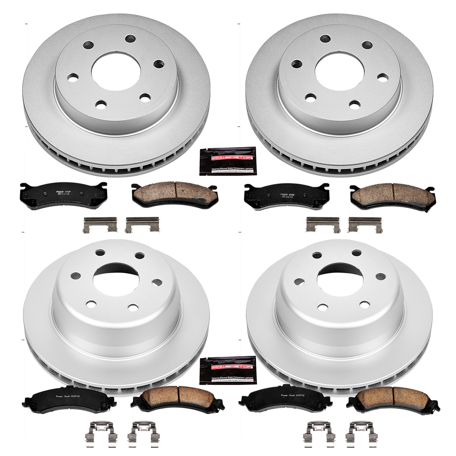 Power Stop - CRK2015 - Front and Rear - Disc Brake Pad and Rotor Kit