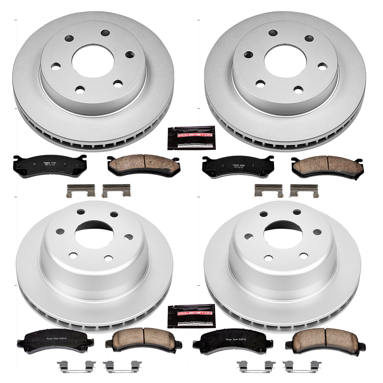 Power Stop - CRK2016 - Front and Rear - Disc Brake Pad and Rotor Kit