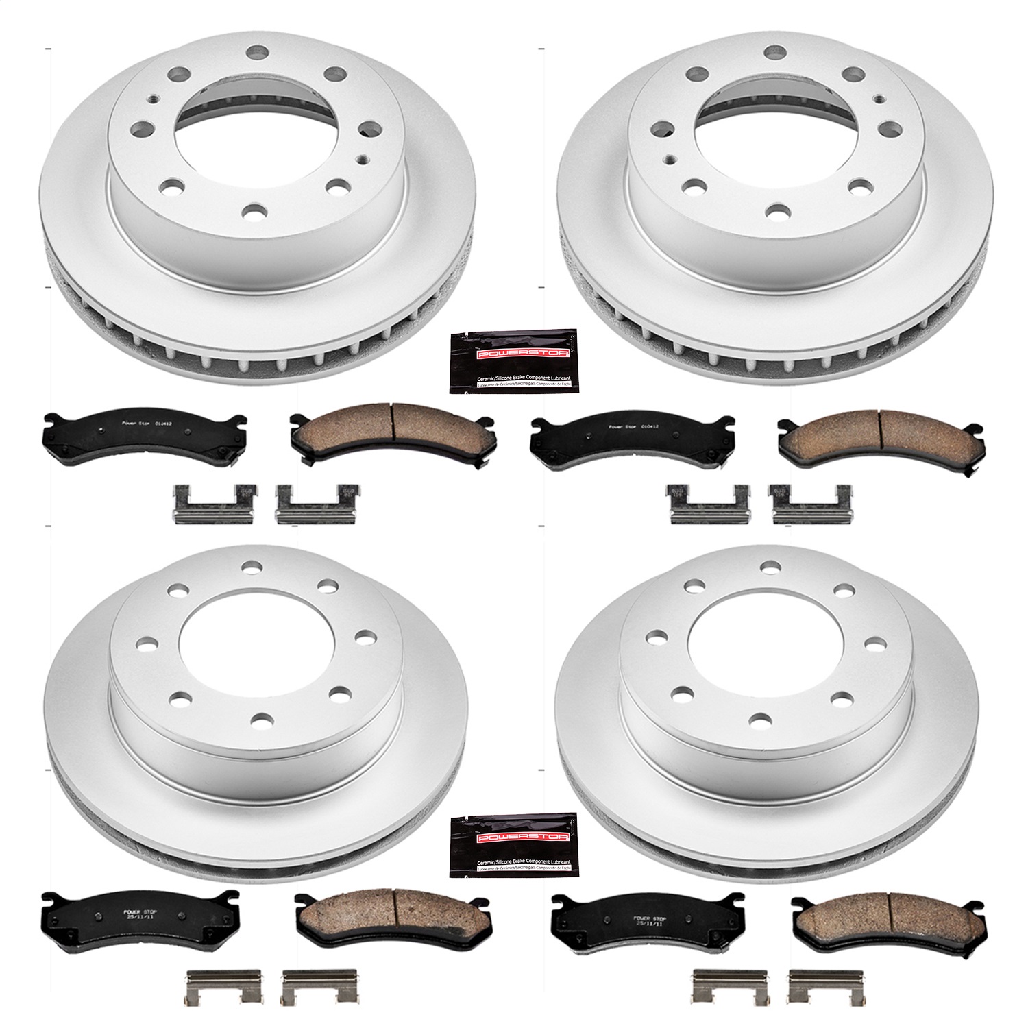 Power Stop - CRK2023 - Front and Rear - Disc Brake Pad and Rotor Kit
