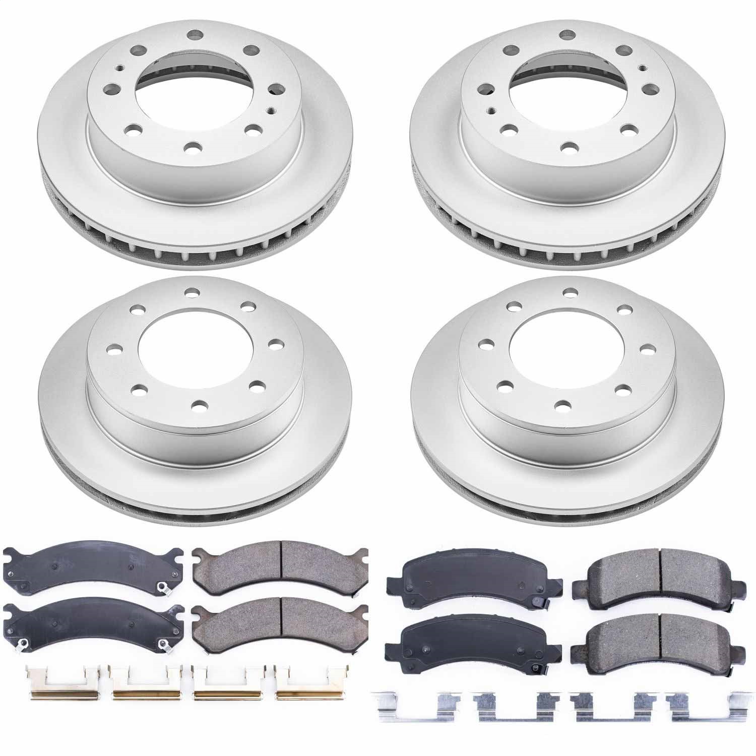 Power Stop - CRK2025 - Front and Rear - Disc Brake Pad and Rotor Kit