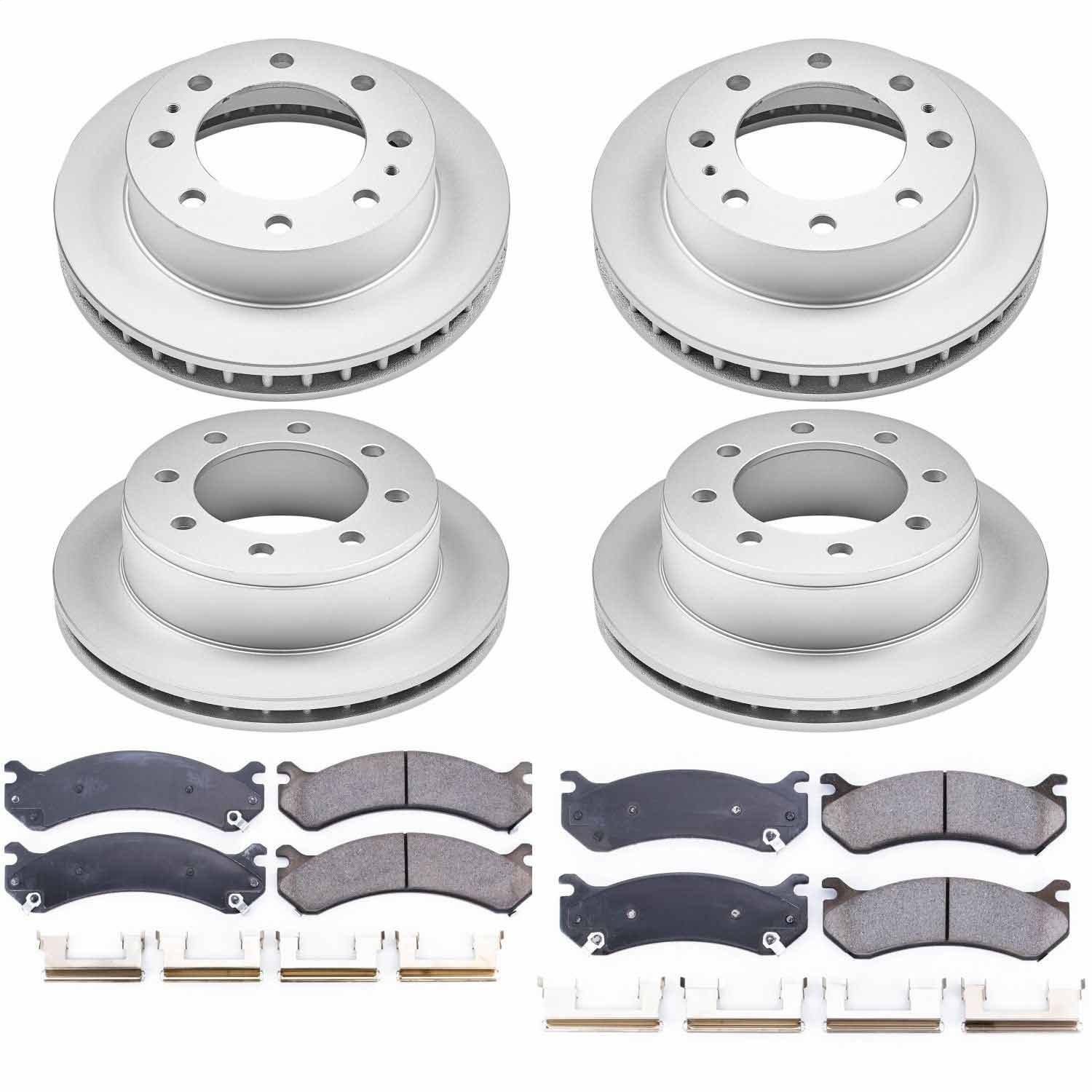 Power Stop - CRK2027 - Front and Rear - Disc Brake Pad and Rotor Kit