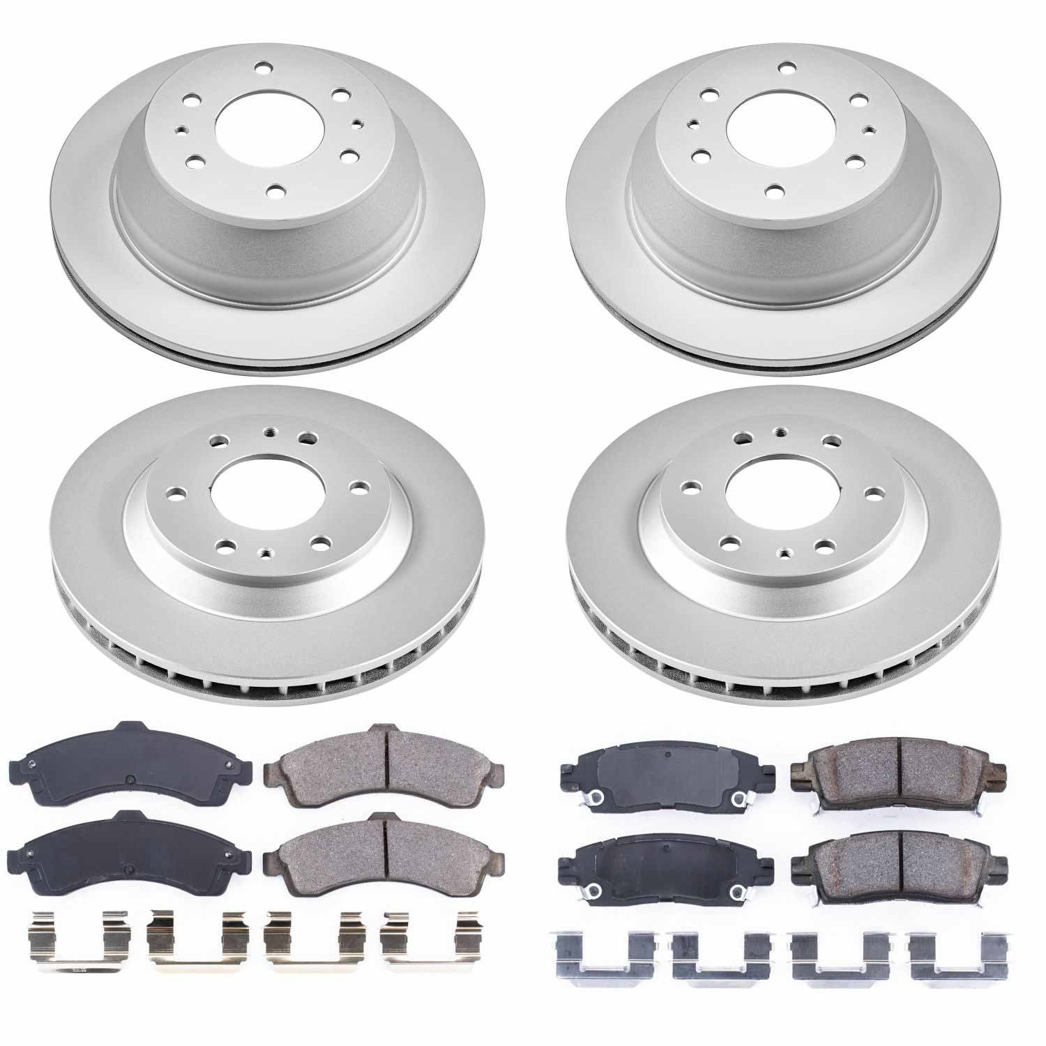 Power Stop - CRK2058 - Front and Rear - Disc Brake Pad and Rotor Kit