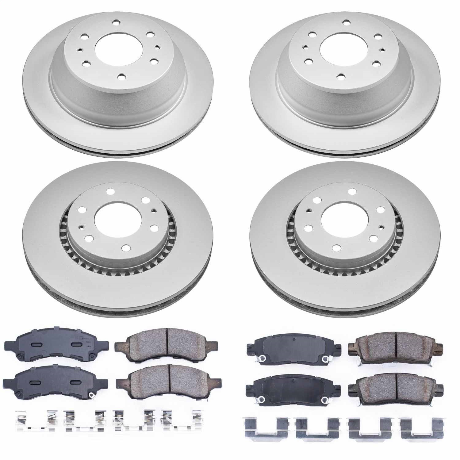 Power Stop - CRK2060 - Front and Rear - Disc Brake Pad and Rotor Kit