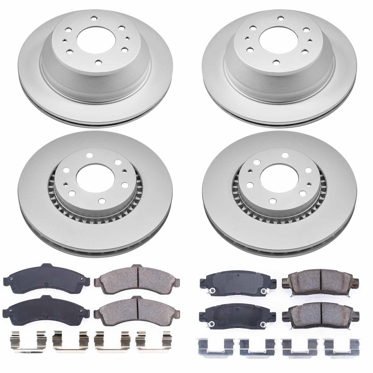 Power Stop - CRK2062 - Front and Rear - Disc Brake Pad and Rotor Kit