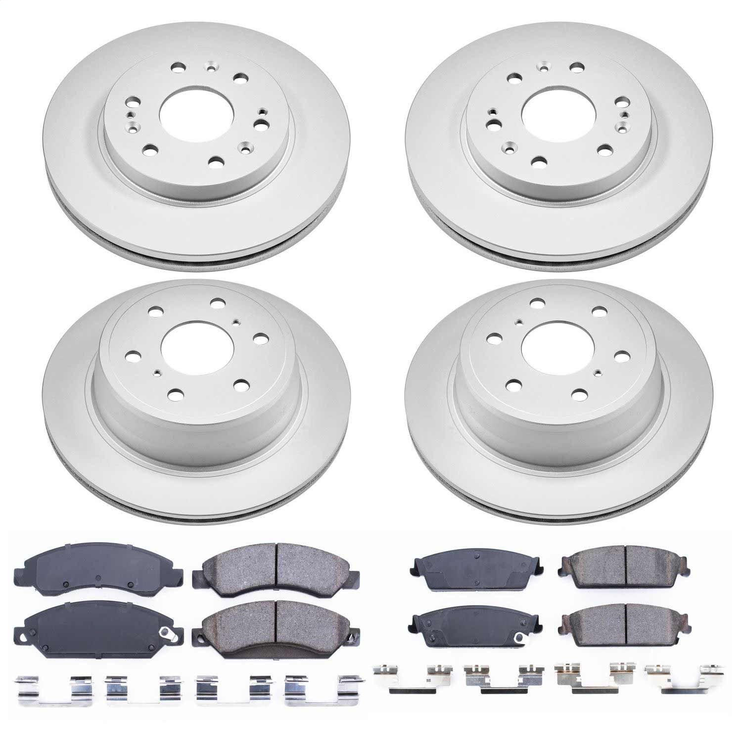 Power Stop - CRK2068 - Front and Rear - Disc Brake Pad and Rotor Kit