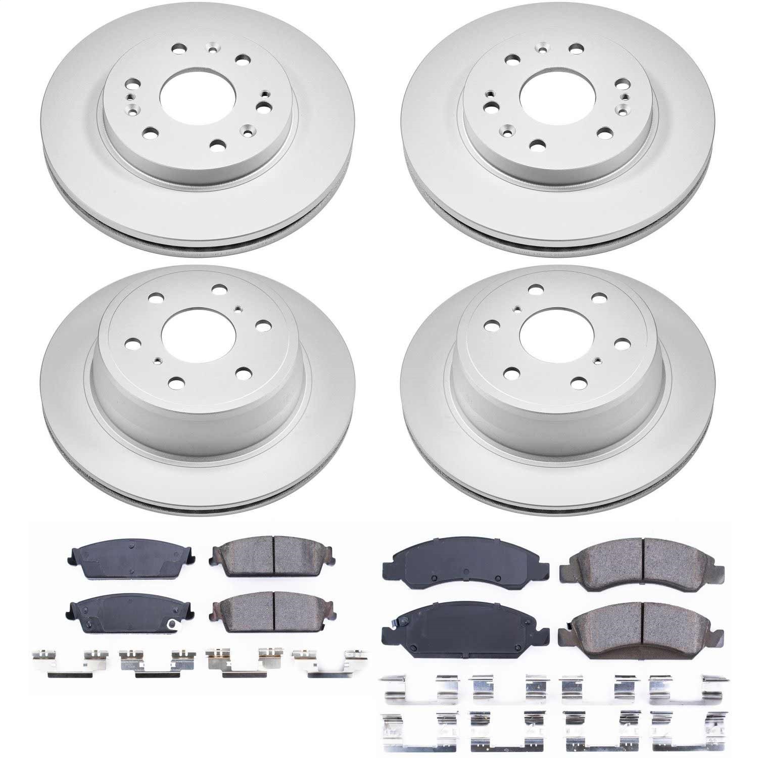 Power Stop - CRK2070 - Front and Rear - Disc Brake Pad and Rotor Kit