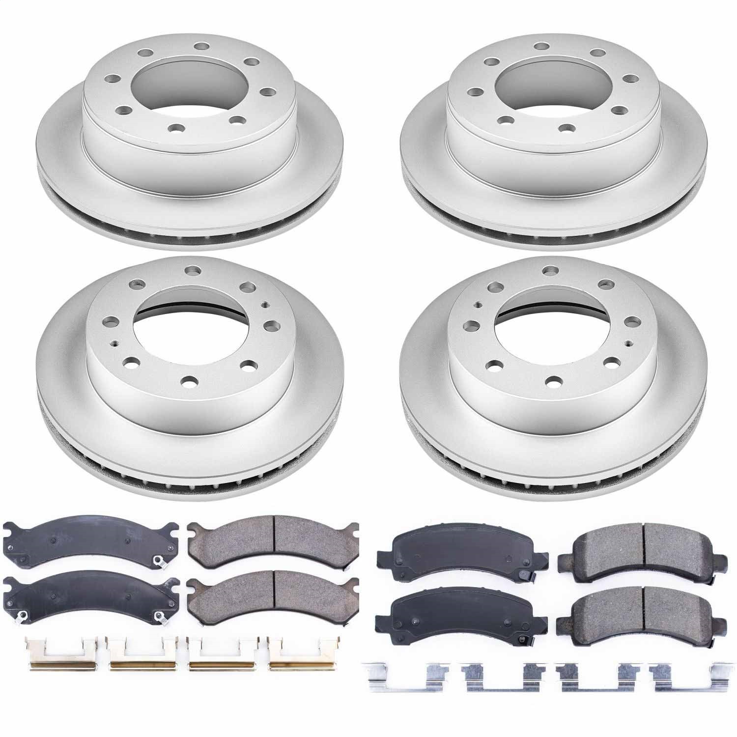 Power Stop - CRK2074 - Front and Rear - Disc Brake Pad and Rotor Kit