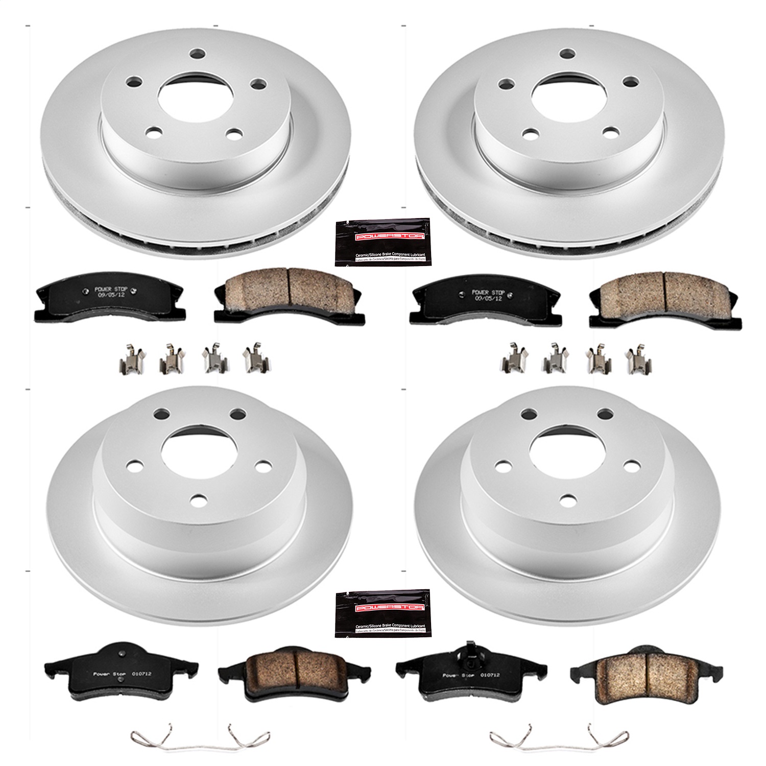 Power Stop - CRK2150 - Front and Rear - Disc Brake Pad and Rotor Kit