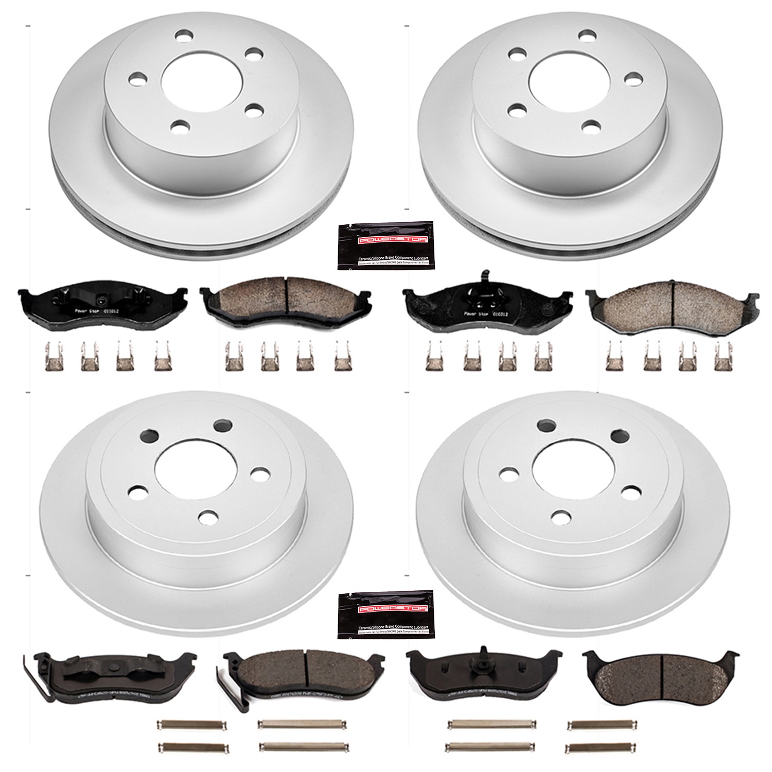Power Stop - CRK2154 - Front and Rear - Disc Brake Pad and Rotor Kit