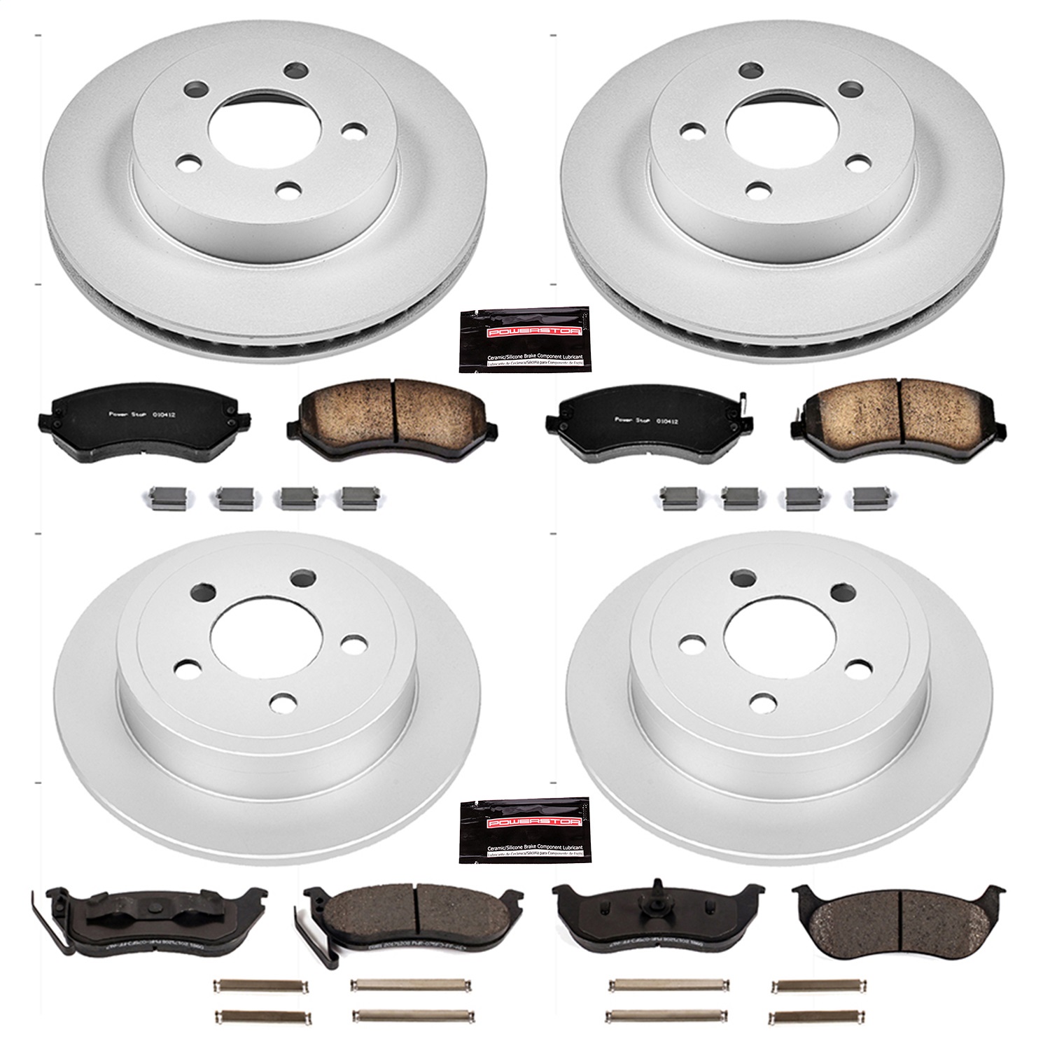 Power Stop - CRK2162 - Front and Rear - Disc Brake Pad and Rotor Kit