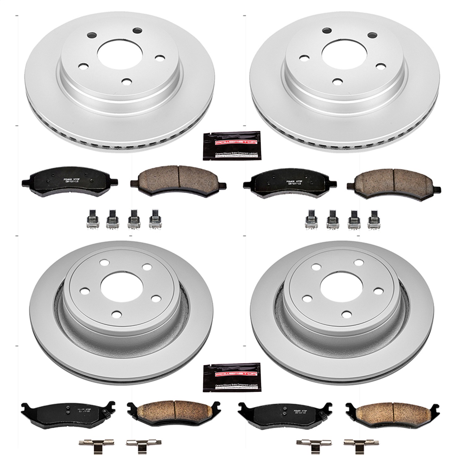 Power Stop - CRK2164 - Front and Rear - Disc Brake Pad and Rotor Kit
