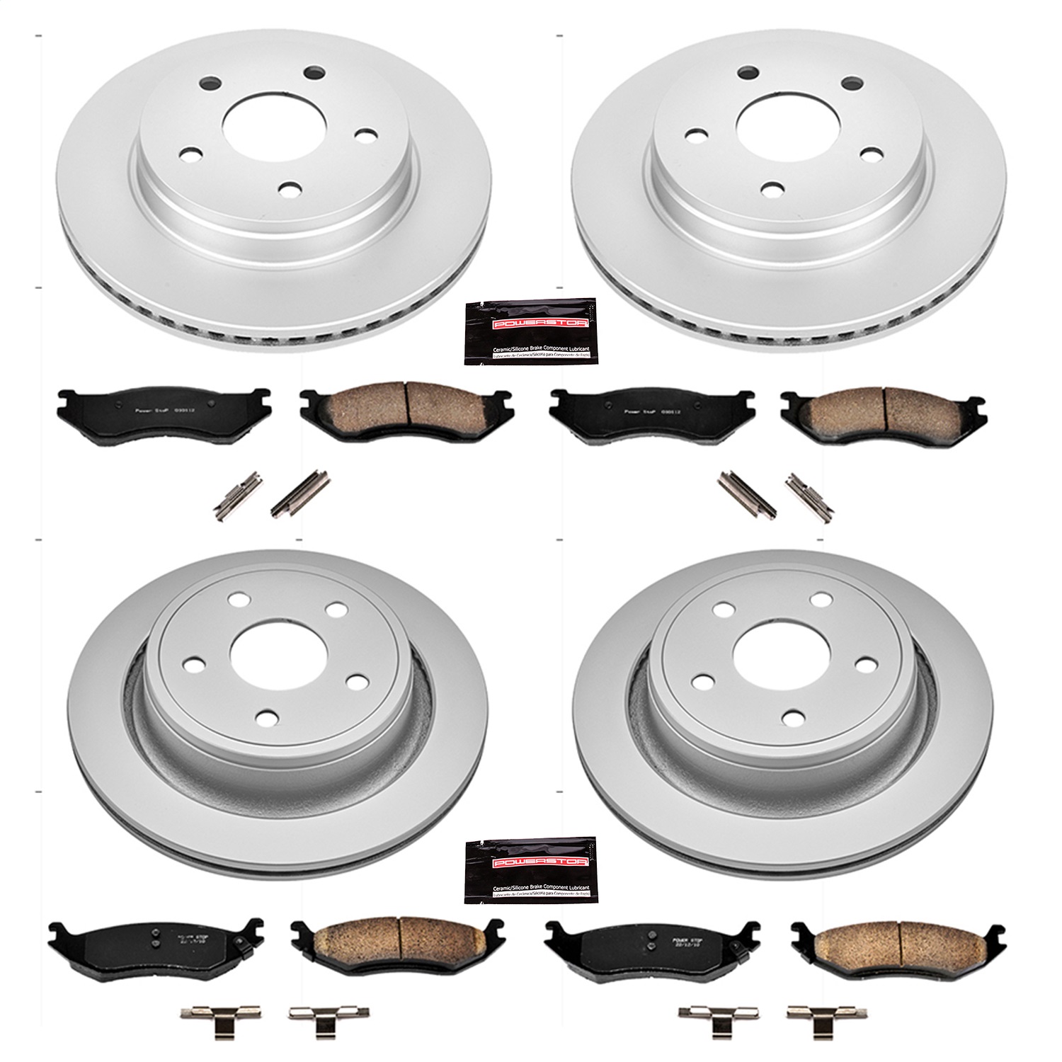 Power Stop - CRK2168 - Front and Rear - Disc Brake Pad and Rotor Kit