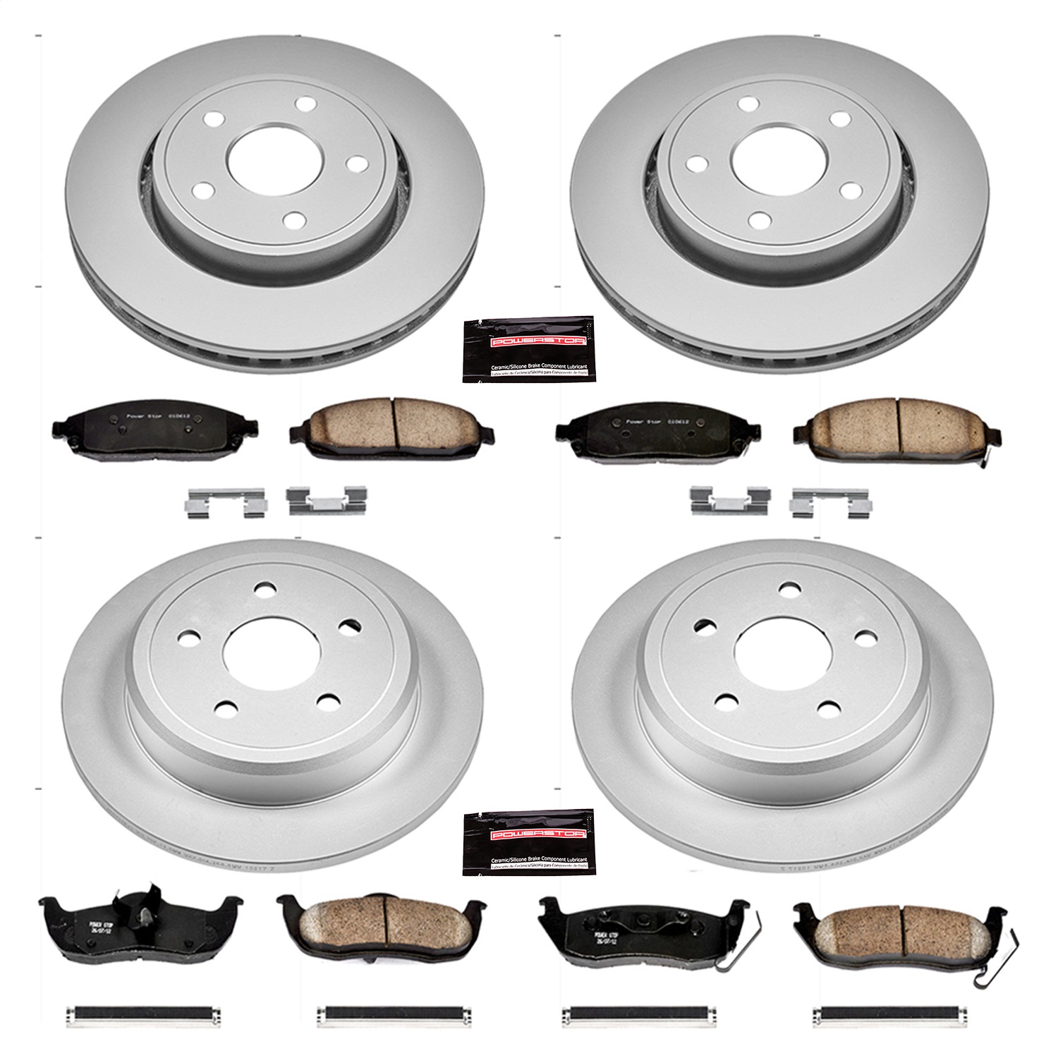 Power Stop - CRK2220 - Front and Rear - Disc Brake Pad and Rotor Kit