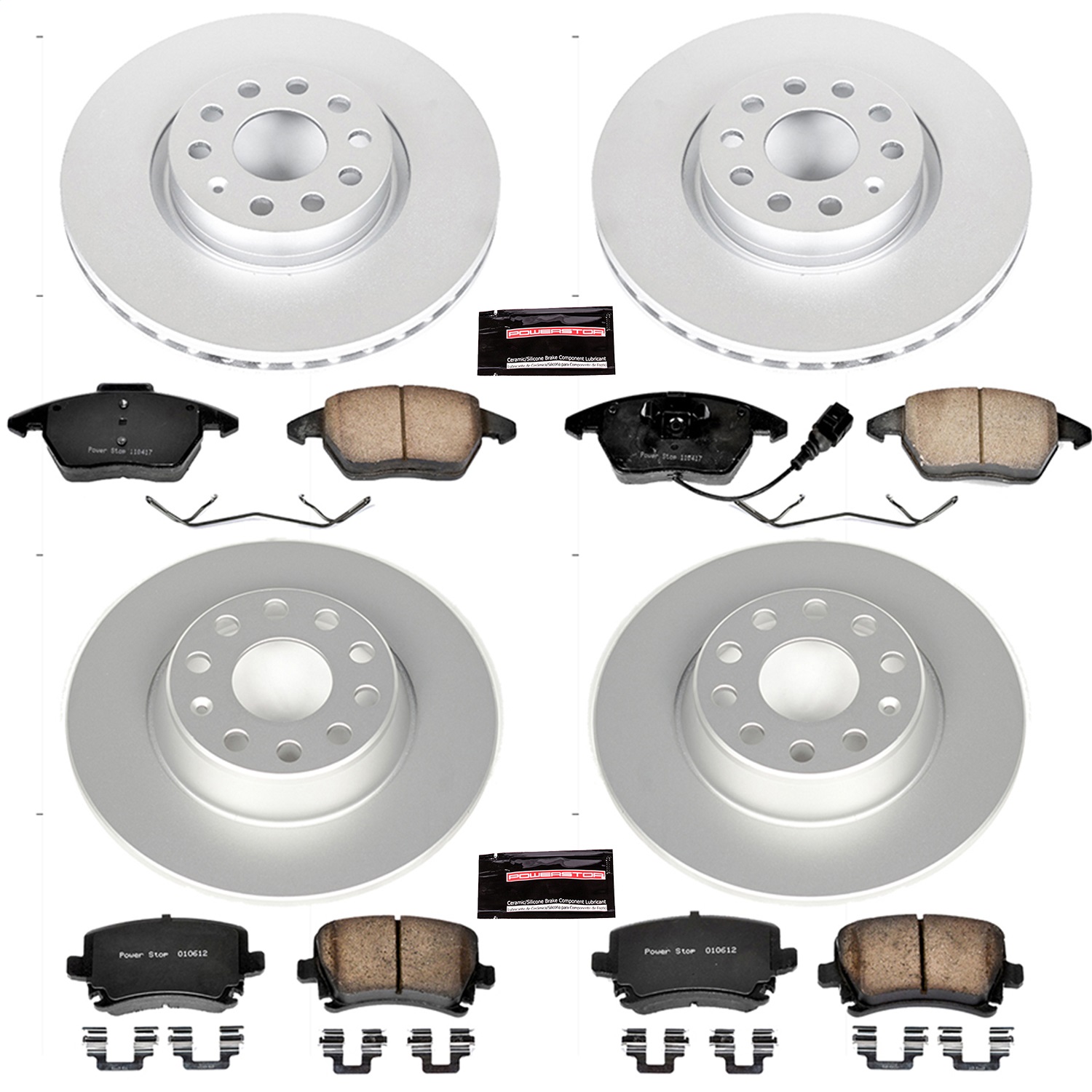 Power Stop - CRK2260 - Front and Rear - Disc Brake Pad and Rotor Kit