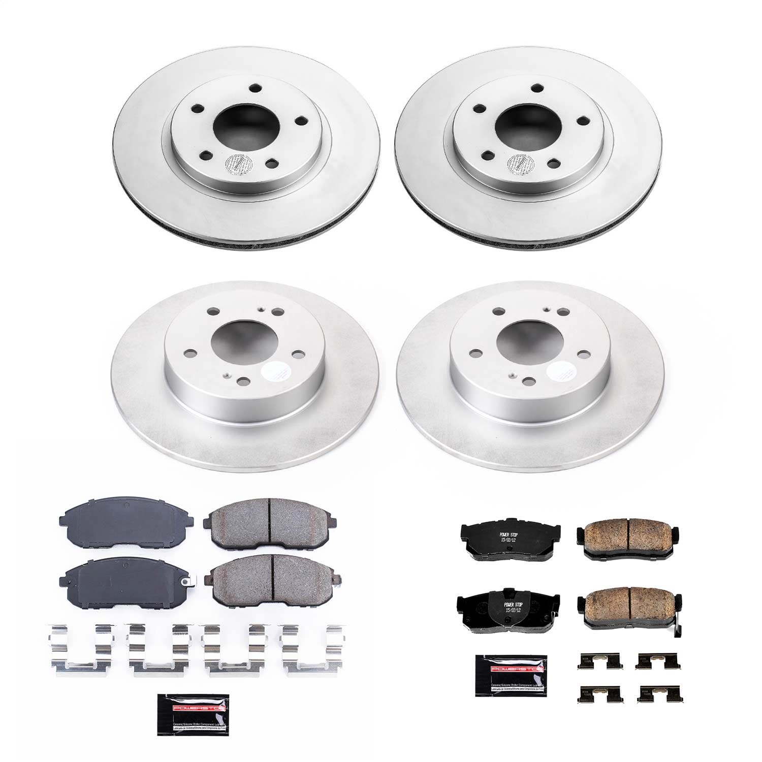 Power Stop - CRK2281 - Front and Rear - Disc Brake Pad and Rotor Kit