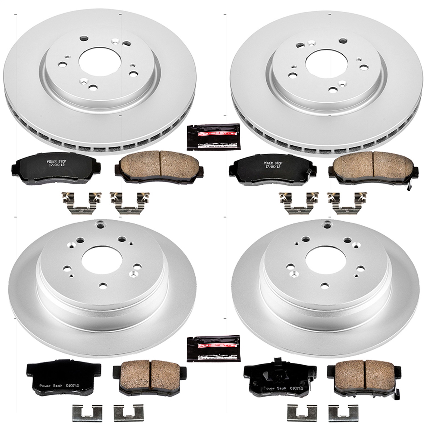 Power Stop - CRK229 - Front and Rear - Disc Brake Pad and Rotor Kit