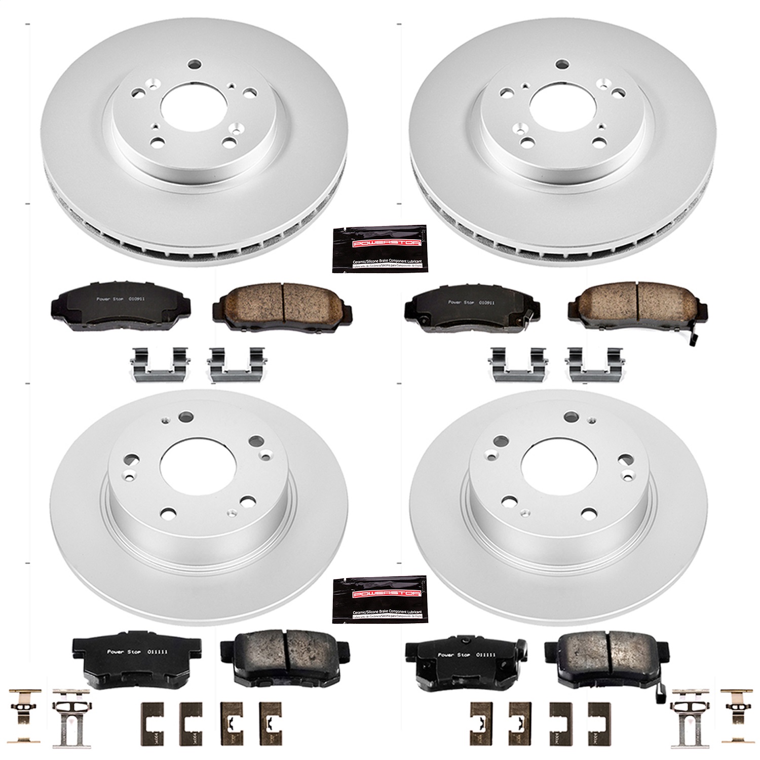 Power Stop - CRK2297 - Front and Rear - Disc Brake Pad and Rotor Kit