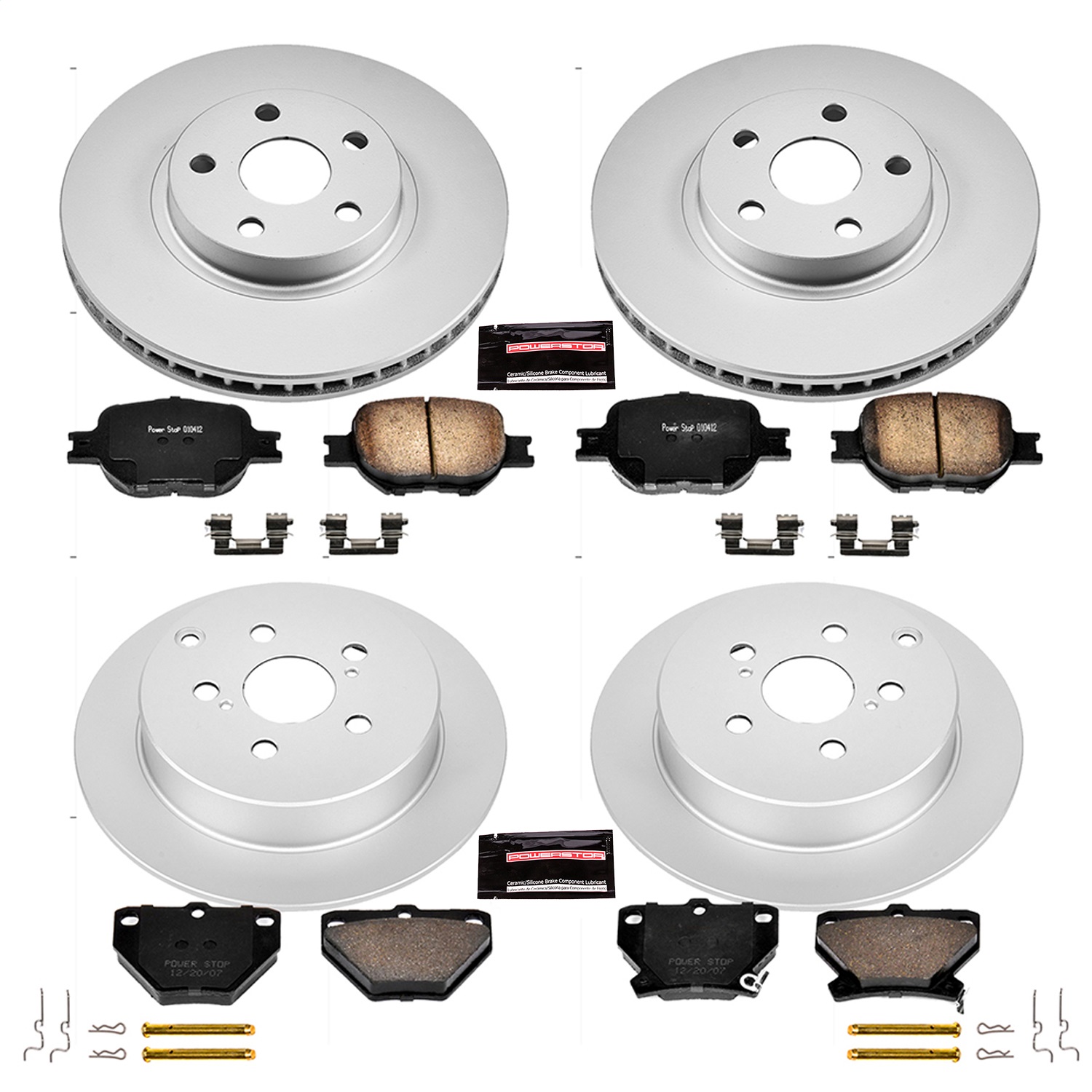 Power Stop - CRK2314 - Front and Rear - Disc Brake Pad and Rotor Kit