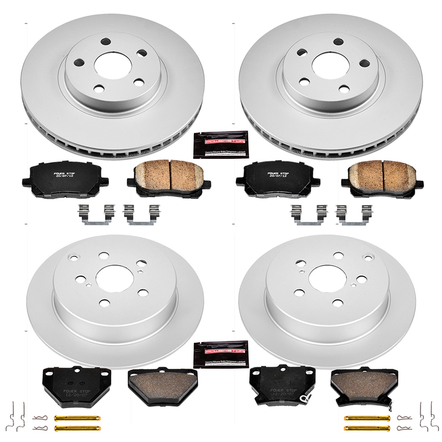 Power Stop - CRK2317 - Front and Rear - Disc Brake Pad and Rotor Kit